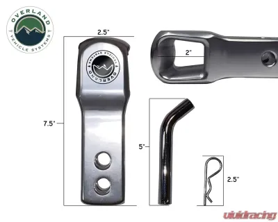 Overland Vehicle Systems Aluminum Receiver Mount for Soft Shackle, 19109902 - 19109902
