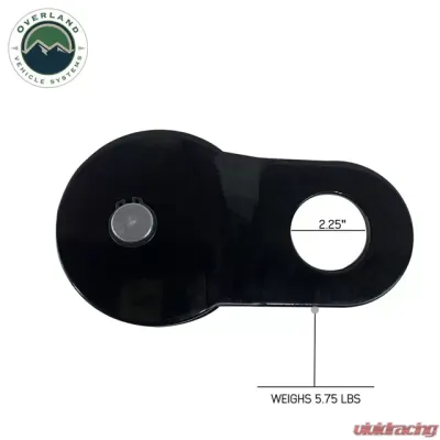 Overland Vehicle Systems Snatch Block Black 30,000 Lb Breaking Strength Universal Fit - 19139905
