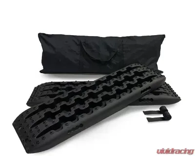 Overland Vehicle Systems Recovery Ramp with Pull Strap and Storage Bag, Black/Black - 19169910