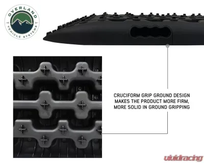 Overland Vehicle Systems Recovery Ramp with Pull Strap and Storage Bag, Black/Black - 19169910