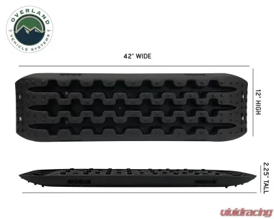 Overland Vehicle Systems Recovery Ramp with Pull Strap and Storage Bag, Black/Black - 19169910