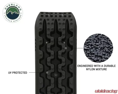 Overland Vehicle Systems Recovery Ramp with Pull Strap and Storage Bag, Black/Black - 19169910