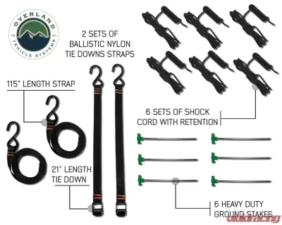 Overland Vehicle Systems Awning 270 Degree Awning and Wall 1, 2, & 3, W/Mounting Brackets Passenger Side Nomadic - 19549907