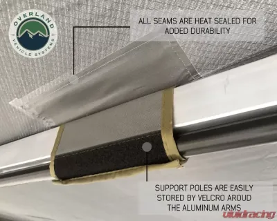 Overland Vehicle Systems Awning 270 Degree Awning and Wall 1, 2, & 3, W/Mounting Brackets Passenger Side Nomadic - 19549907