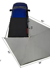 Overland Vehicle Systems Nomadic 270 LT Awning with Bracket Kit for SUVs and Trucks                                     - 19569907 - Image 5