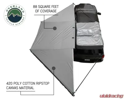 Overland Vehicle Systems Awning Tent 180 Degree 88 SF Shelter with Zip In Wall - 19619907