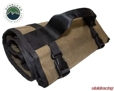 Overland Vehicle Systems Rolled Bag General Tools With Handle And Straps Brown 16 LB Waxed Canvas Canyon Bag Universal - 21079941