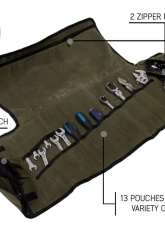 Overland Vehicle Systems Rolled Bag General Tools With Handle And Straps Brown 16 LB Waxed Canvas Canyon Bag Universal                                     - 21079941 - Image 3