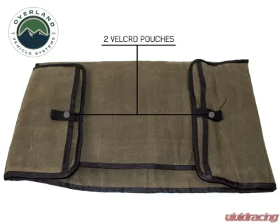 Overland Vehicle Systems Rolled Bag General Tools With Handle And Straps Brown 16 LB Waxed Canvas Canyon Bag Universal - 21079941