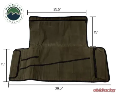 Overland Vehicle Systems Rolled Bag General Tools With Handle And Straps Brown 16 LB Waxed Canvas Canyon Bag Universal - 21079941
