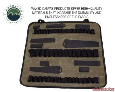 Overland Vehicle Systems Rolled Tool Bag Socket 16 lb Waxed Canvas Universal Fit - 21089941