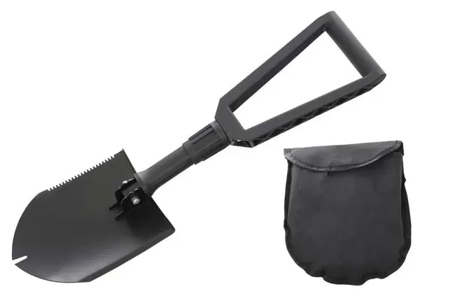 Overland Vehicle System Multi Functional Military Style Utility Shovel with Nylon Carrying Case - 19049901