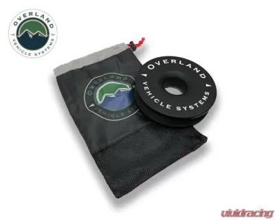 Overland Vehicle System Recovery Ring 6.25" 45,000 lb. Black With Storage Bag - 19240004