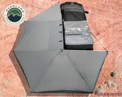 Overland Vehicle System Nomadic 270 Awning Dark Gray Cover with Black Transit Cover, Driver Side - 19519907