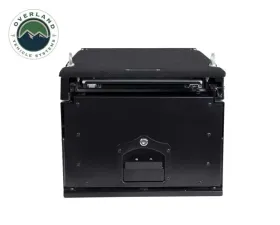 Overland Vehicle System Cargo Box with Slide Out Drawer, Black Powder Coat, 4WD Station Size