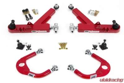 UMI Performance 1993-2002 GM F-Body Front A-Arm Kit, Double Shear Mount Boxed Lower + Adj Upper Front - 231410-R