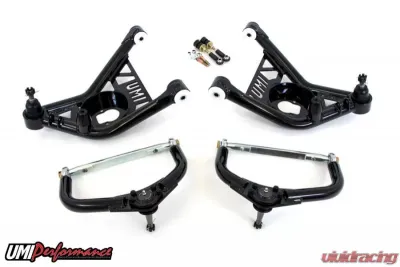 UMI Performance 1970-1981 GM F-Body Front A-arm Kit, Delrin Bushings, Adj, Tall Ball Joints - 265256-1-B