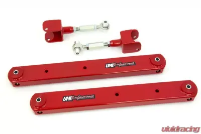 UMI Performance 1968-1972 GM A-Body Rear Control Arm Kit, Fully Boxed Lowers, Adjustable Uppers - 402117-R
