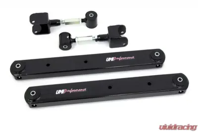 UMI Performance 1968-1972 GM A-Body Rear Control Arm Kit, Fully Boxed Lowers, Adjustable Uppers - 402125-B