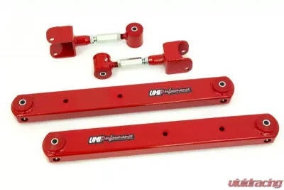 UMI Performance 1968-1972 GM A-Body Rear Control Arm Kit, Fully Boxed Lowers, Adjustable Uppers - 402125-R