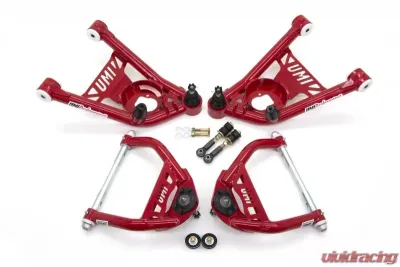 UMI Performance 1964-1972 GM A-Body Tubular Upper & Lower Front A-Arm Kit- Delrin Bushings - 403233-R