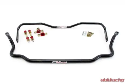 UMI Performance Black Solid Front and Rear Sway Bar Kit  GM A-Body1964-1972 - 403534-B