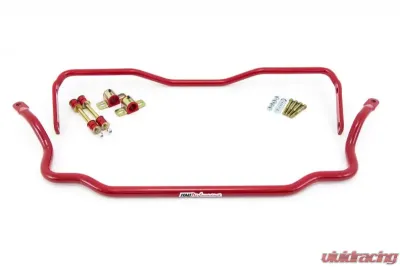 UMI Performance Red Solid Front and Rear Sway Bar Kit  GM A-Body1964-1972 - 403534-R