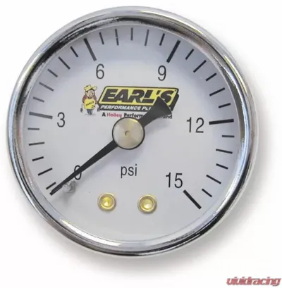 Earl's Performance 15 PSI FUEL PRESSURE GAUGE - 100195ERL