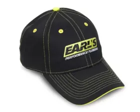 Earl's Performance CAP - EARL'S BLACK W/YELLOW TRIM