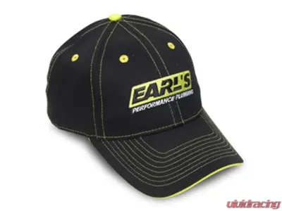 Earl's Performance CAP - EARL'S BLACK W/YELLOW TRIM - 11001ERL