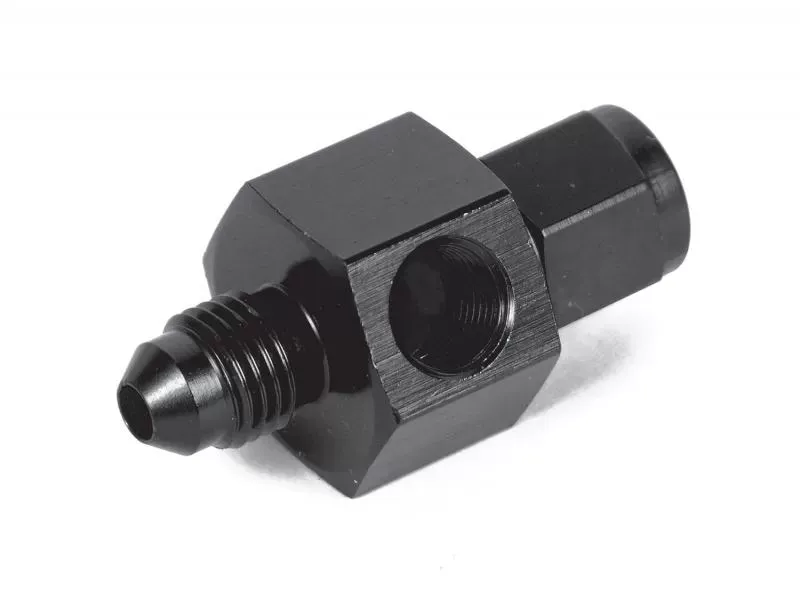 Earl's Performance BLACK ANO -4 MALE TO -4 FEMALE GAGE ADAPTER - AT100201ERL