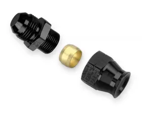 Earl's Performance BLACK ANO ALUM TUBE ADAPTER, -8 MALE AN TO 3/8