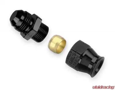Earl's Performance BLACK ANO ALUM TUBE ADAPTER, -8 MALE AN TO 3/8 - AT165086ERL