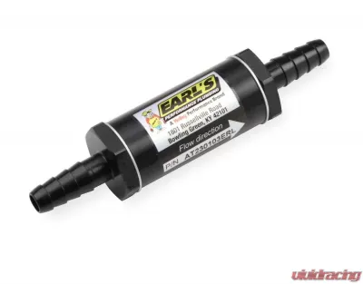 Earl's Performance 5/16 - 3/8 BARB FUEL FILTER BLACK ANO - AT230103ERL
