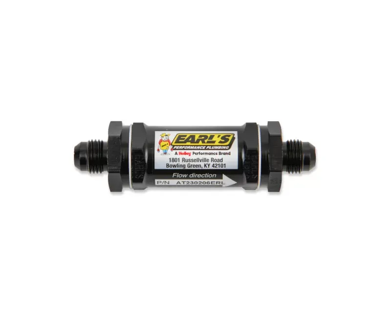 Earl's Performance BLACK ANO -4 AN 85 MIC SCREEN FUEL FILTER - AT230204ERL