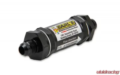 Earl's Performance BLACK ANO -6 AN 85 MIC SCREEN FUEL FILTER - AT230206ERL