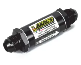 Earl's Performance BLACK ANO -6 AN 140 MIC SCREEN OIL FILTER