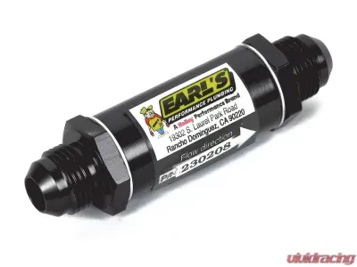 Earl's Performance BLACK ANO -6 AN 140 MIC SCREEN OIL FILTER - AT230306ERL