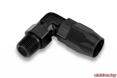 Earl's Performance BLACK ANO 90 DEG 3/8" NPT TO -6 SWIVEL-SEAL - AT829066ERL