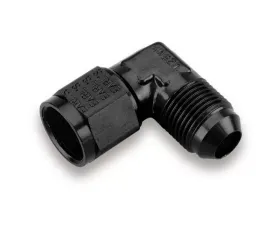 Earl's Performance BLACK ANO -10 90 DEG MALE TO FEMALE SWIVEL