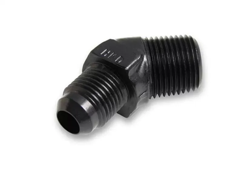 Earl's Performance BLACK ANO 45 DEG -3 TO 1/8" NPT ADAPTER - AT982303ERL
