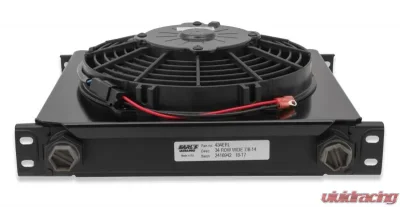 Earl's Performance 34 ROW WIDE COOLER AND FAN PACK BLACK - FP434ERL