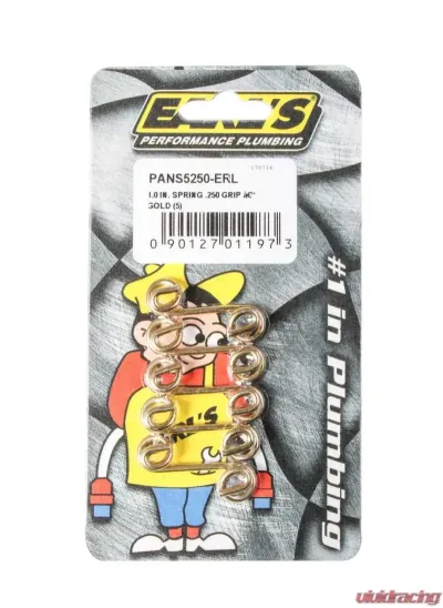 Earl's Performance 1.000 IN. SPRING .250 GRIP - GOLD (5) - PANS5250-ERL