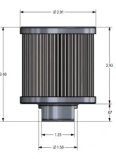 Earl's Performance FILTER, S.S. MESH, 12AN FEMALE PORT, BLK                                     - CT102ERL - Image 4