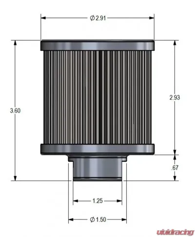 Earl's Performance FILTER, S.S. MESH, 12AN FEMALE PORT, BLK - CT102ERL