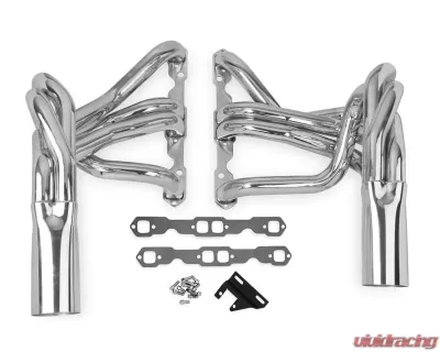 Hooker Super Competition Long Tube Header - Polished Stainless Chevrolet Corvette 1963-1982 - 2224-3HKR