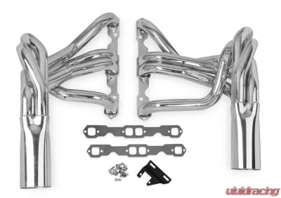 Hooker Super Competition Long Tube Header - Polished Stainless Chevrolet Corvette 1963-1982 - 2224-3HKR