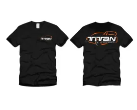 Titan Motorsports Black w/ Orange Supra Silhouette T-Shirts