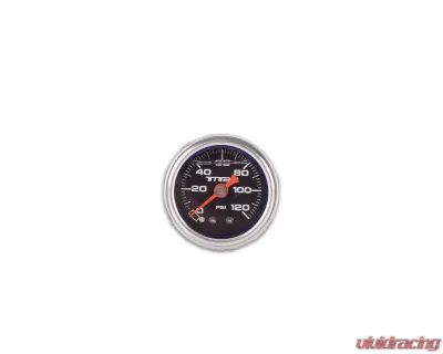 Titan Motorsports Pressure Gauge Liquid Filled 1-1/2in Black 0-120 - TMS ENG-FPG.2