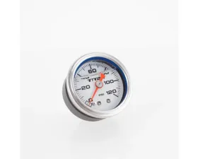 Titan Motorsports Pressure Gauge Liquid Filled 1-1/2in White 0-120